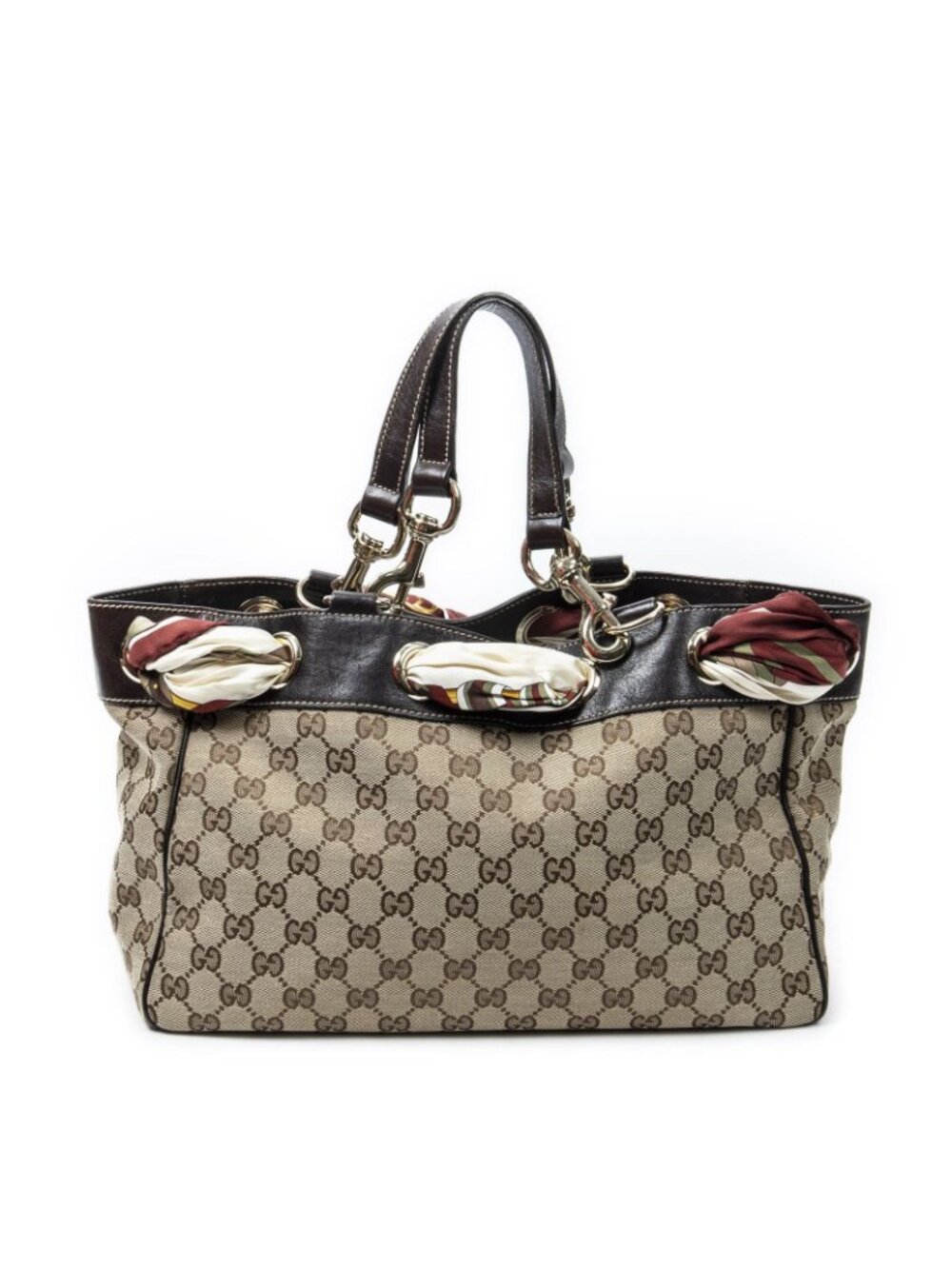 Gucci Posita No Scarf Tote Beige Brown GG Canvas - Picture 5 of 11